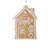 Embroidered & Beaded Gingerbread House Ornament – White Roof