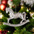 Antique Silver Rocking Horse Ornament