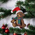 Vintage Stuffed Bear With Santa Hat Ornament