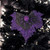 Sequin Spider with Glitter Leaf Ornament – Purple