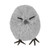 Grey Winter Owl Clip On Ornament
