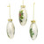 Glass Cardinal With Holly Set Of 3 Ornaments