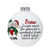 Heart Gifts Sister Snowman Glass Ornament