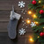 Knitted Grey Holiday Stocking