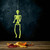 Neon Green Flocked Skeleton