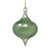 Egyptian Museum Green Swirl Onion Glass Ornament