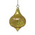 Egyptian Museum Yellow Floral Etched Onion Glass Ornament