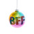Glass BFF Rhinestone Ornament