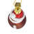 Noble Gems Glass Football with Santa Hat Ornament