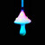 Pink Glow in the Dark Mushroom Ornament