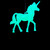 Green Glow-in-the-Dark Unicorn Ornament