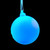Blue Glow-in-the-Dark Glass Ball Ornament