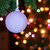 Purple Glow-in-the-Dark Glass Ball Ornament