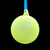 Yellow Glow-in-the-Dark Glass Ball Ornament