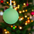 Green Glow-in-the-Dark Glass Ball Ornament