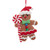 Gingerbread Girl with Candy Cane Lollipop Ornament