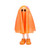 Orange Glitter Ghost Figurine