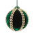 Large Velvet Jeweled Green Ball Ornament