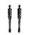 Unscented Black Skeleton Taper Candles – Set of 2 | 10 Inch Halloween Décor