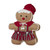 Holiday Gingerbread Man Cushion with Red Hat | 18 Inch