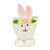 Felt Bunny Egg Cup Basket with Floral Trim | 5.5 Inch
