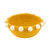Yellow Felt Basket with Natural Ball Rim | 6 inch