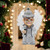Kat & Annie White Feather Elton John Glass Ornament | 6.3"