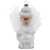 Kat & Annie White Feather Elton John Glass Ornament | 6.3"