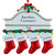 Personalized White Mantle with 4 Red Stockings Ornament