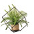 Potted Fern, Realistic Looking, in Modern Metal Cube, 12 inches 