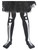 Children's Skeleton Tights, Child, Black 