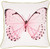 Pink Beaded Butterfly Pillow 12" x 12"
