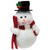Plush Snowman Holding Skies Ornament