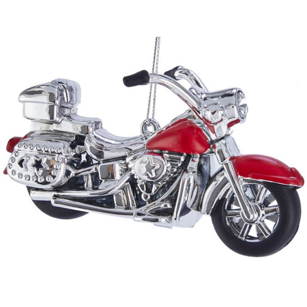 Red Motorcycle Ornament