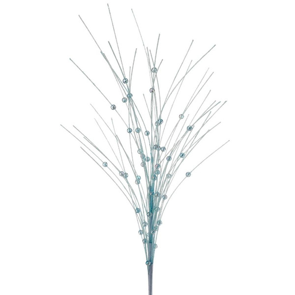 27" Iced Blue Glitter Grass Spray
