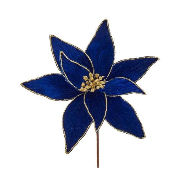 Royal Blue and Gold Poinsettia