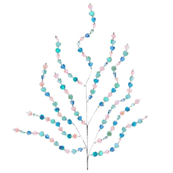 Blue, Green and Pink Sequined Branch