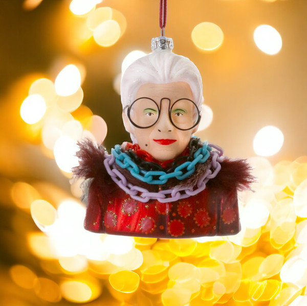 Cody Foster & Co - Iris Apfel Blown Glass Ornament