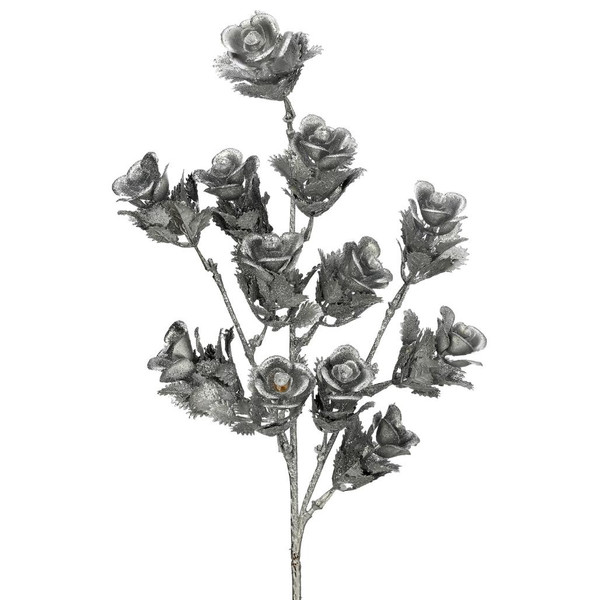 21" Silver Rose Spray

