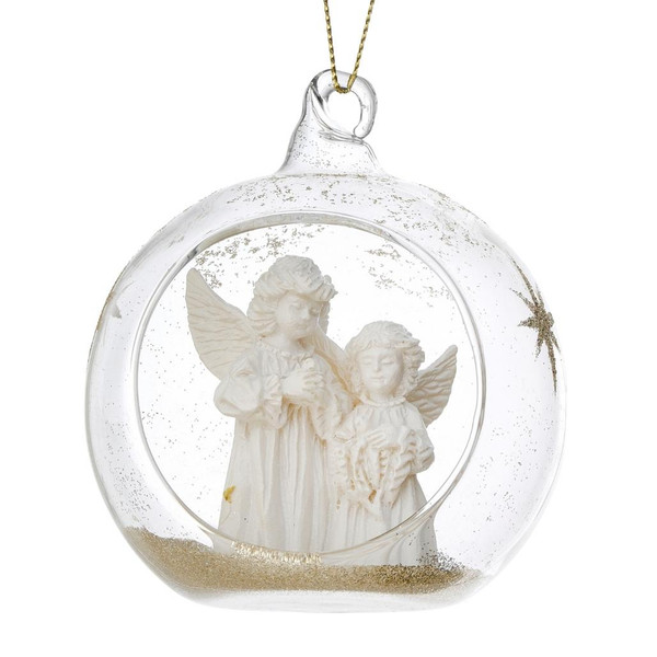 3" Angels in A Glass Ball Ornament
