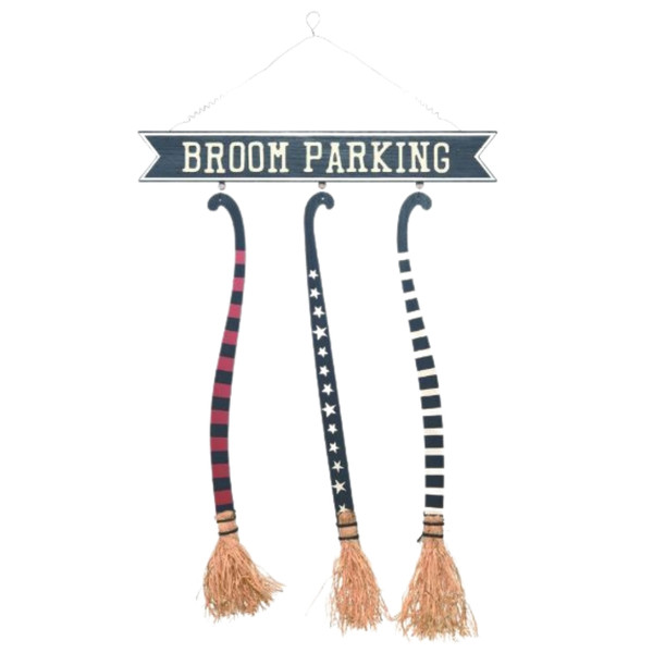 Broom Parking Sign Decor