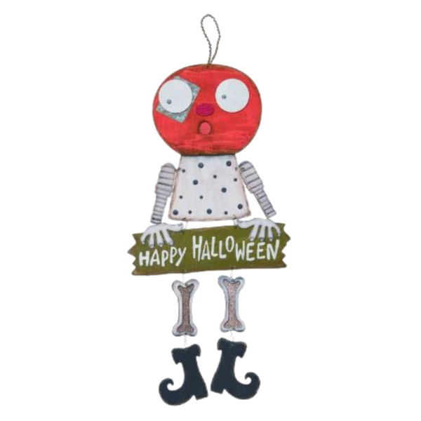 Dangling Spooky Pumpkin Character Ornament
