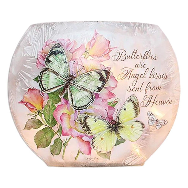 Stony Creek - Green And Yellow Butterfly Kisses Oval Shaped Decorative Light
