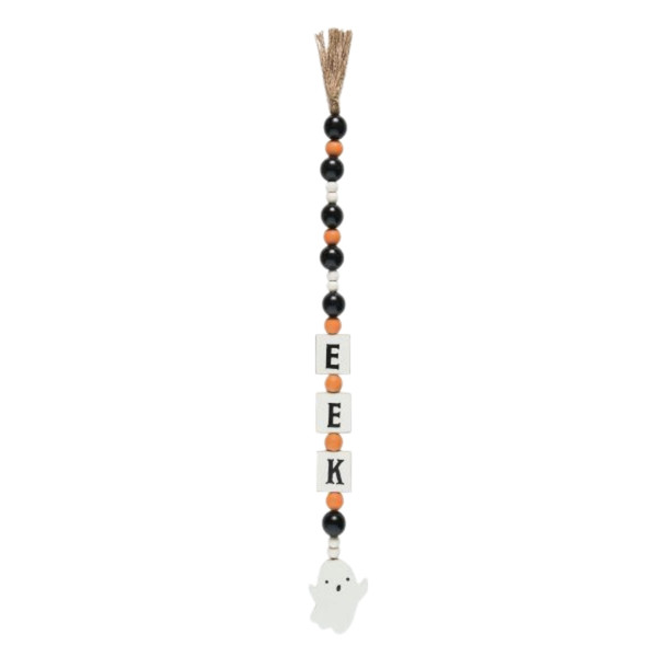 Beaded Multi-Colored Garland With Ghost At The Bottom

