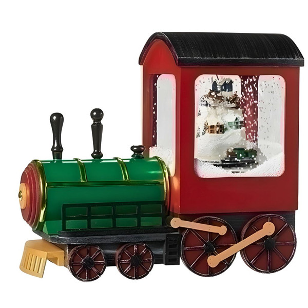 15" Lighted Snow blowing Musical Train