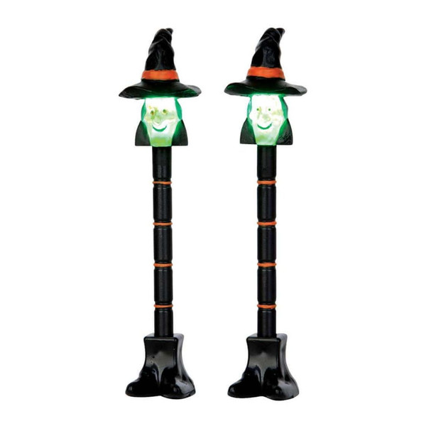 Lemax - Spooky Town Witch Lamp Post Set of 2
