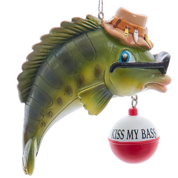 "Kiss My Bass" Bass Ornament
