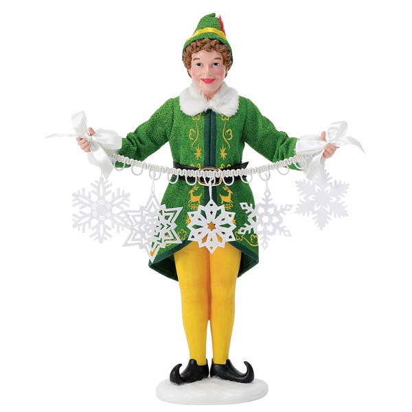 Possible Dreams - Buddy The Elf Making Snowflakes Clothtique Figurine