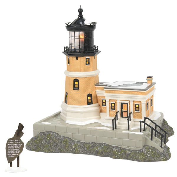 Department 56 - Original Snow Village - Split Rock Lighthouse Set of 2