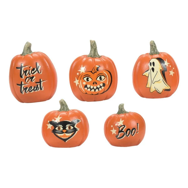 Department 56 - Halloween Village - Vintage Pumpkins Set Of 5
